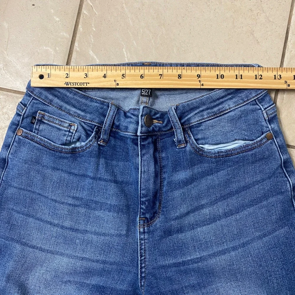 Judy Blue Los Angeles Womens Boyfriend Fit Blue Wash Denim‎ Jeans Size 5 27